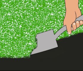 Verwijder het bestaande gras